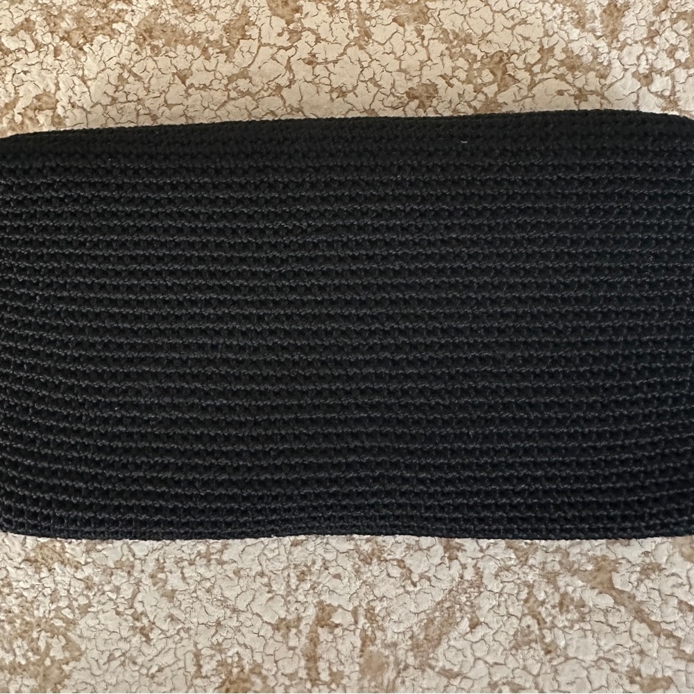 The Sak Crocheted Trifold Black Wallet - Picture 2 of 4
